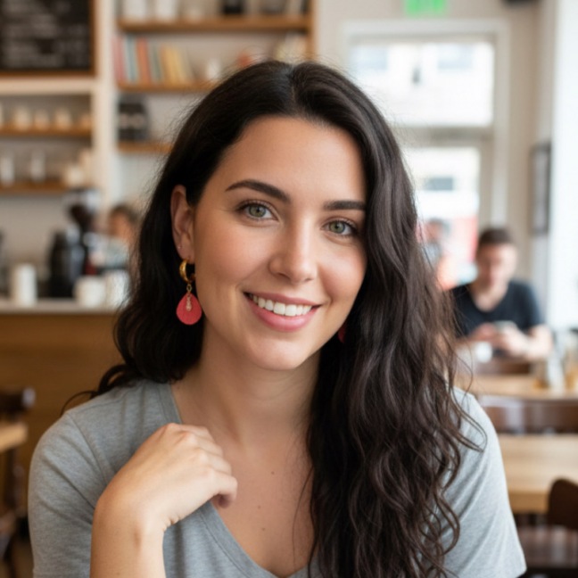 Me in Paris 2 - Créoles rondes tendance 2026 • Bijou en porcelaine pétale rose foncé