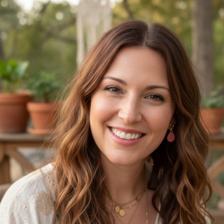 Boho - Clou d'oreille et pétale rose poudré • Bijou en porcelaine