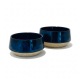 COFFRET CADEAU - Duo de bols de service empilables Bleu - Grès pyrité • Céleste