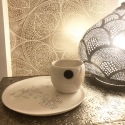 GIFT BOX - Cappuccino cup and plate - Porcelain - Craftsmanship • Sea Ice