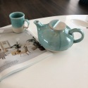 Tea service - Stoneware - Turquoise glaze - Craftsmanship • Lagoon