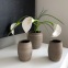 Trio de vases pour fleurs séchées et roses éternelles - Grès chamotté - Artisanat • Rock