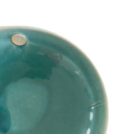 Elephantom Design Saladier - Grès émail turquoise - Façonné à la main • Lagon