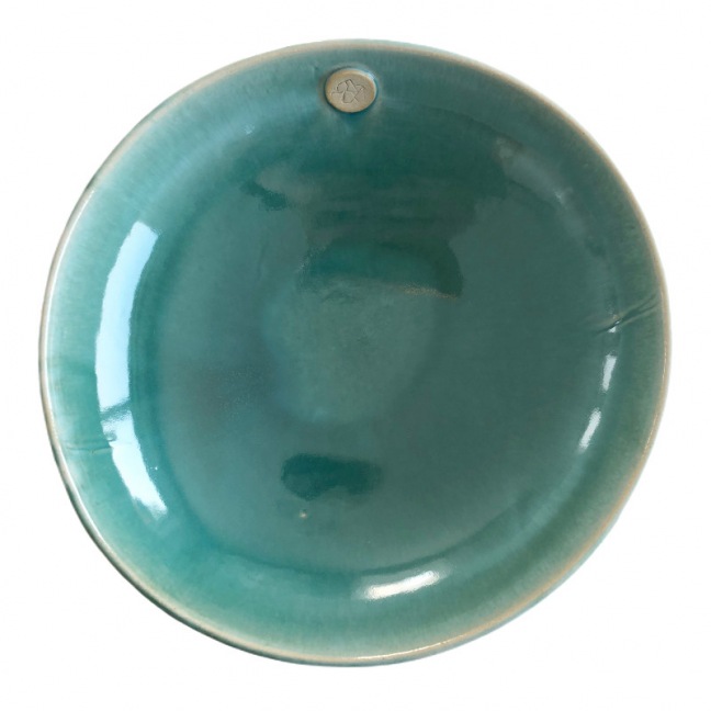 Elephantom Design Salad bowl - Turquoise glazed stoneware - Handmade • Lagoon Elephantom Design Salad bowl - Turquoise glazed stoneware - Handmade • Lagoon