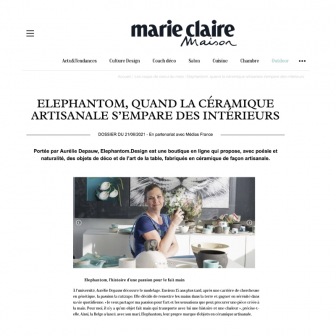 Retrouvez Elephantom, votre e-shop de céramiques artisanales dans les incontournables Marie Claire Maison Retrouvez Elephantom, votre e-shop de céramiques artisanales dans les incontournables Marie Claire Maison
